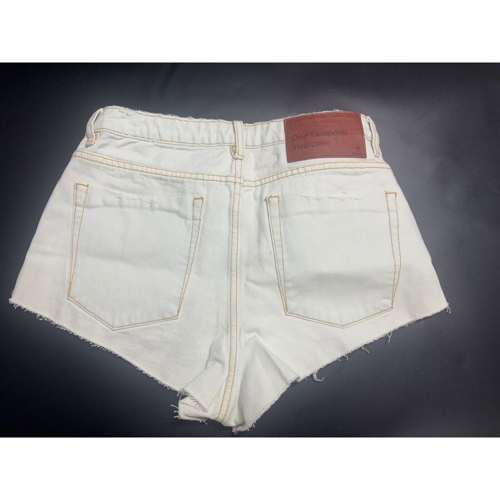 One Teaspoon NWT The One High Waist Cheeky Denim Shorts Xanthe Size 29 MSRP $110 - Picture 3 of 7